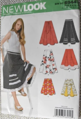 Simplicity New Look 6944Misses Full Skirt Inserts Length Trim Sz 4-16 Uncut - Image 1 of 2