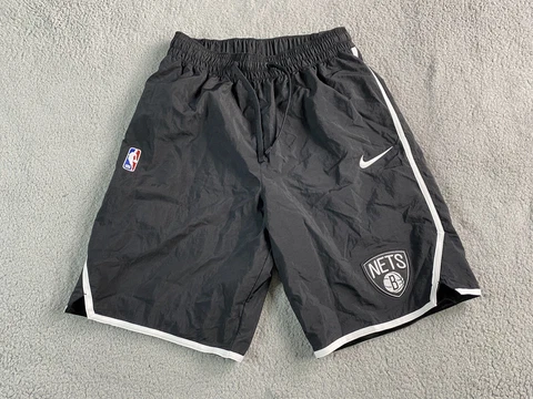 Nike Brooklyn Nets Shorts Mens Medium NBA Standard Fit Dri-Fit BLACK Basketball Cover