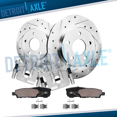 Rear Drilled Rotor Brake Pad Caliper for Patriot Compass Avenger Sebring Caliber - Image 1 of 4