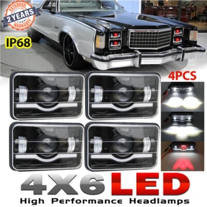 4PCS 4X6 LED Headlight Hi/Lo Beam Projector Headlamp Fit Ford Ranchero 1977-1979 - Picture 1 of 12