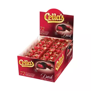 Dark Chocolate Covered Cherries – Premium Cherry Cordial Candies – Individually - Picture 1 of 8