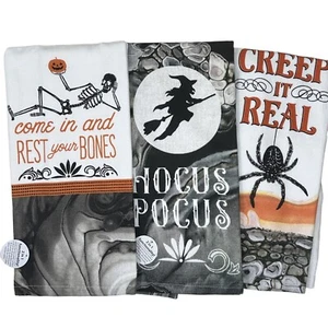 Spooky Halloween Kay Dee Cotton Kitchen Towel Bundles Sets of 3 - Picture 1 of 18