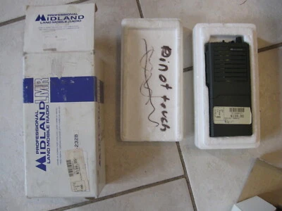 NUEVO OEM Midland LMR Transceptor de radio portátil de 2 canales con batería # 70-232B   Foto 1 de 4