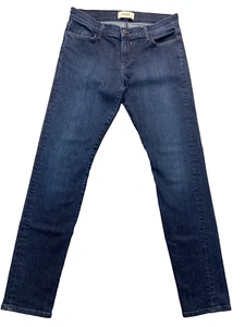 Baldwin Jeans Womens 30x28 Blue Sophia Mid Rise Strait Stretch Denim Dark Washe - Picture 1 of 11