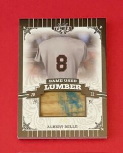 2022 Albert Belle Leaf Lumber Game Used Lumber Bat Relic Bronze/Gold 1/5 GUL-03!