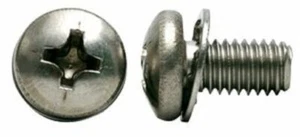Tornillo de máquina de cabeza redonda con arandela de bloqueo - 4-40 x 1/2" - Imagen 1 de 1