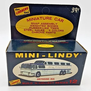 Vintage 1968 Lindberg Mini Lindy #12 Greyhound Bus in Nice Factory Sealed Box - Foto 1 di 5
