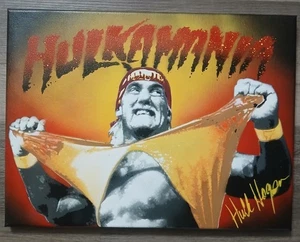 Hulk Hogan Original 12 x 16 Canvas Painting. Not a print! Hulkamania - Picture 1 of 7