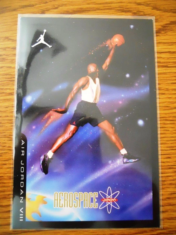 Tarjeta retro Nike Air Jordan década de 1990 2000 Michael Jordan inglés francés - tú eliges Foto 1 de 1