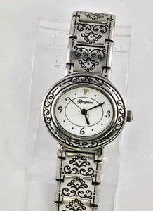 Gorgeous Brighton Pisa Silver Heart Dial Oval Quartz Watch Running New Battery - Picture 1 of 11
