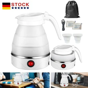 Reisewasserkocher faltbarer Wasserkocher 0,6L weiß aus Silikon 600 Watt NEU - Bild 1 von 12