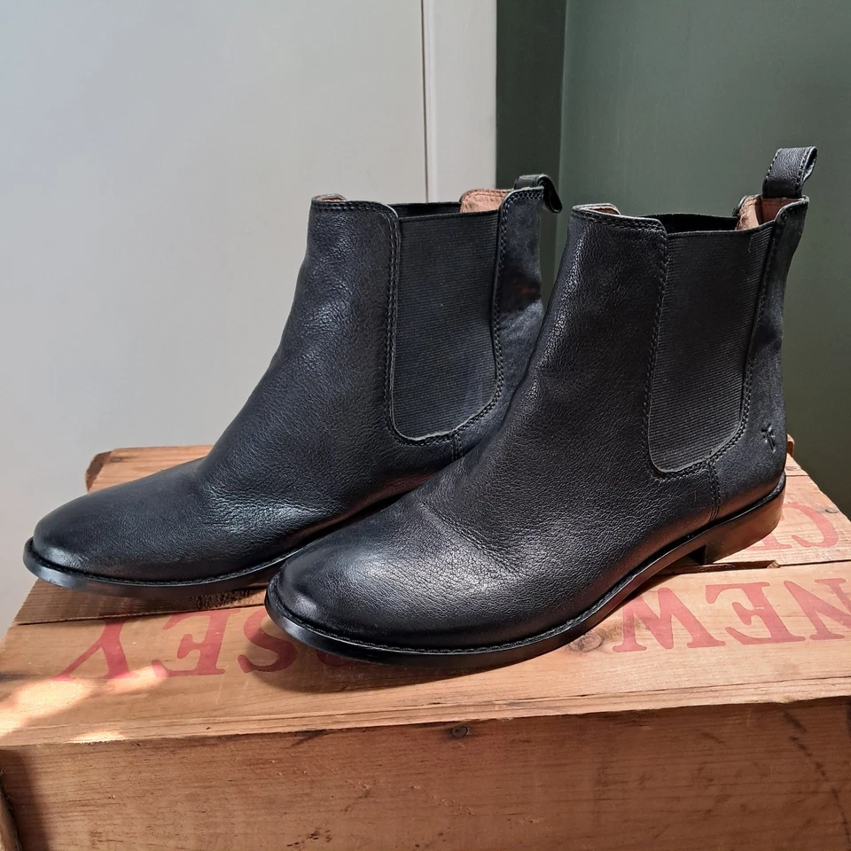 Botines Chelsea de cuero negros Frye para mujer talla 8 Foto 1 de 4