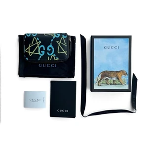 Auth Gucci Sonderedition Geldbörse Gucci Ghost Graffiti Neon Stars Collection - Bild 1 von 8