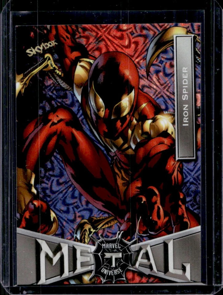 2021 Skybox Metal Universe Marvel Spider Man Iron Grandiose #37 - Image 1 of 2