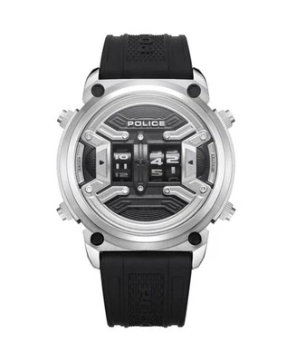 Reloj informal de cuarzo POLICE para hombre clásico vestido esfera negra impermeable redondo 50 mm Foto 1 de 4