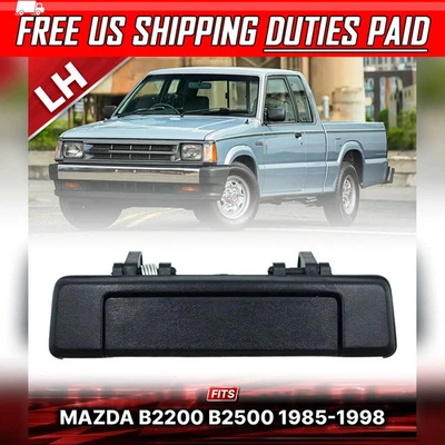 Matte Black LH Outer Door Handle Exterior For Mazda B2000 B2200 B2500 1985-1998 - Image 1 of 4