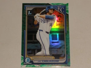 2024 Bowman Chrome Draft 1st Green Grass Refractor #8 Jac Caglianone RC ROOKIE - Picture 1 of 2