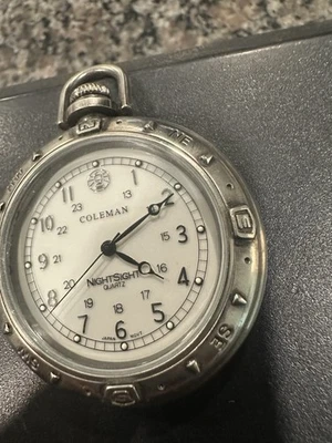 Coleman Nightsight Vintage Pocket Watch Quartz Movement, Made In Japan - Image 1 of 4