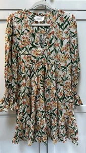 TUCKERNUCK Pomander Place sz M Bermuda Blossom Floral KENZO DRESS tiered NWOT - Picture 1 of 14