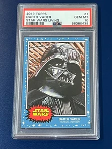 DARTH VADER*Topps Living SET PSA 10 GEM-MINT! 2019  STAR WARS #1 SP 0438 - Picture 1 of 2