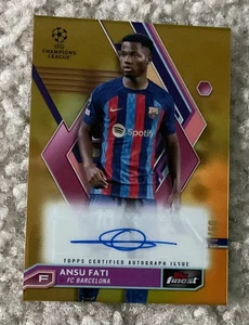 2023 Topps Finest Ansu Fati Gold Auto /50! - Bild 1 von 2