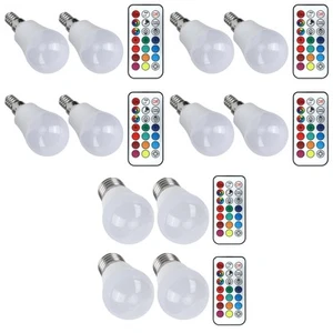 45W LED RGB Bulb Light Colorful Changeable Remote Control Lamp For Bedroom GFL - Picture 1 of 30