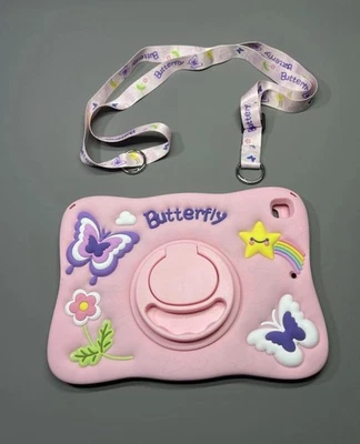 Butterfly Soft Silicone Case Cute Star Cover Stand With Strap for iPad 9.7 Inch - Image 1 of 4