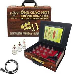 Duy Thanh Fireless Cupping Therapy Valy (Brown, 20 Cups)