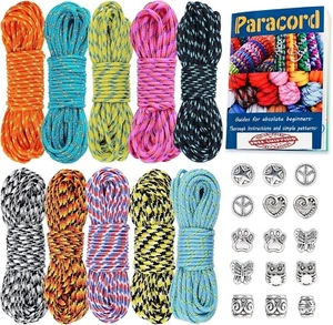 Kit Micro Paracord con Instrucciones Paracord, 10 Colores 20FT 2MM Combo Paracord - Imagen 1 de 6
