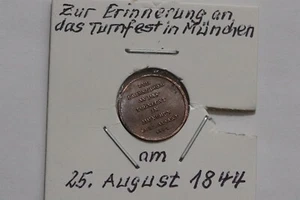 🧭 🇩🇪 DEUTSCHLAND München Medaille 1844 Turnfest BAYERN 17mm B68 #30 - Bild 1 von 4