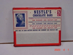 Vintage Pin Up Girl  Nestles Chocolate Punch Board - Picture 1 of 3