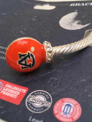 Auburn Tigers Bracelet Bangle Adjustable NCAA Final Four Basketball Sandol NIB Cover