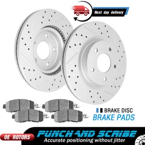 Front Disc Brake Rotors + Brake Pads for 2014 2015 2016 2017-2019 Nissan Altima - Picture 1 of 9