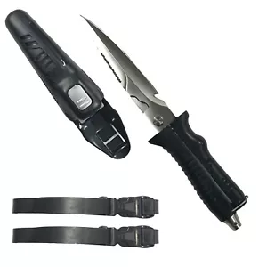 Scuba Choice 2 in 1 Tauchmesser und Schere mit Hülle & Riemen - Bild 1 von 2