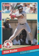 Ellis Burks 1991 Donruss MLB Card #235 Boston Red Sox + Free Mystery Card