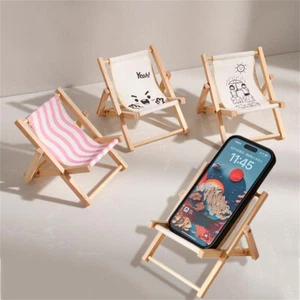 Cute Beach Chair Mobile Phone Holder Desk Phone Base Stand Mini Phone Bracket UK - Photo 1 sur 18