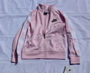 Nike Jacket Sportswear Girls Pink Zip Up Size XS NEW With Tags Nike Swoosh Logo - Picture 1 of 5