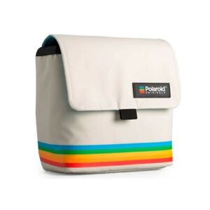 POLAROID INSTANT CAMERA BAG - WHITE +Rainbow with Shoulder strap (UK Stock) BNIP