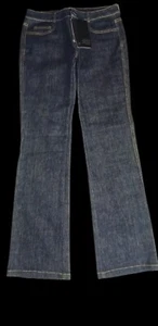 Authentic ST. JOHN Rhinestone Pocket Stonewash Denim Sz 4 Jeans-NWT - Picture 1 of 8