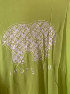 Maglietta in cotone verde elefante avorio ella manica corta tasca anteriore taglia 2X, 3X nuova senza etichette - Foto 1 di 5