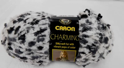 Hilo de Caron ~ ENCANTADOR #2 SAL Y PIMIENTA ~ 100% Bufanda de Nylon - #5 Voluminoso Foto 1 de 4