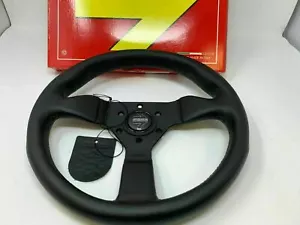 MOMO Steering Wheel MonteCarlo Black Leather 320mm + MOMO Hub for Porsche - Picture 1 of 4