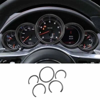Cubierta de fibra de carbono seca para marco de panel de velocímetro Porsche Cayenne 2011-17 Foto 1 de 4