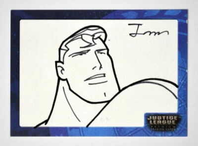 Justice League SK4 SUPERMAN SKETCH CARD #446/450 SIGNED Jong-Myung Bre Inkworks  - Image 1 of 2