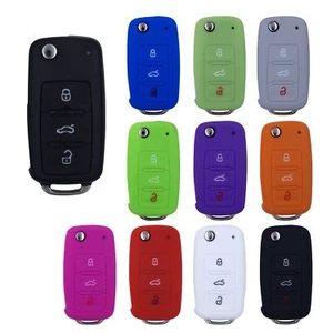 1/2x Hülle Cover für VW Autoschlüssel Silikon Hülle Key Etui Schutzhülle NEU - Bild 1 von 22