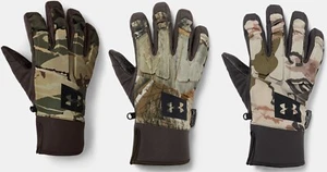Under Armour Men's UA Mid Season Hunt Gloves Camo Hunting Windstopper Mitts - Picture 1 of 7