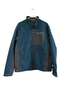 Eddie Bauer Men’s Blue And Gray Lightweight Jacket Full Zip And Pockets Large - Picture 1 of 5