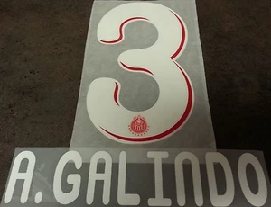Chivas Guadalajara Mexico Official Soccer Font Numeros A.Galindo 3 Jersey Futbol - Picture 1 of 2