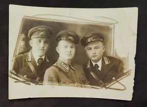 1930's Portrait Photo RKKA Air Force Soldiers in Uniform USSR WWII Nice - Picture 1 of 3