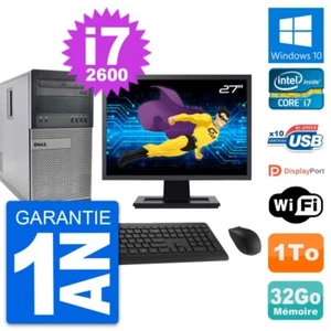 PC tour DELL 990 Bildschirm 27 " Intel i7-2600 RAM 32Go Festplatte 1To Windows - Bild 1 von 7